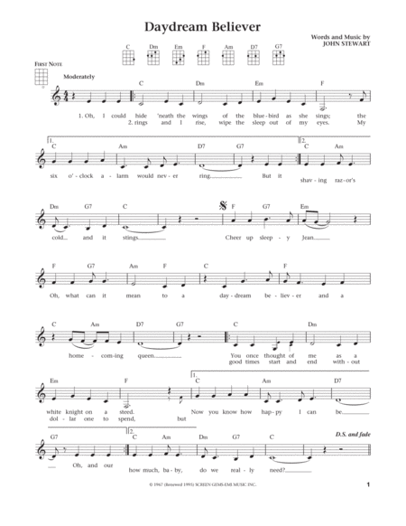 Daydream Believer (from The Daily Ukulele) (arr. Liz and Jim Beloff)