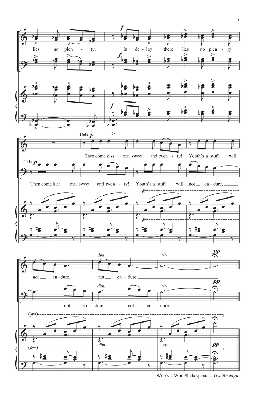 Three Madrigals 4-Part scores gallery preview page 4