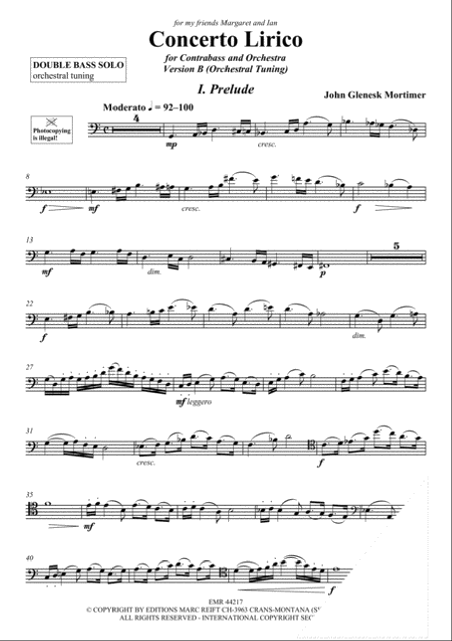 Concerto Lirico Concerto Lirico Double Bass scores gallery preview page 3