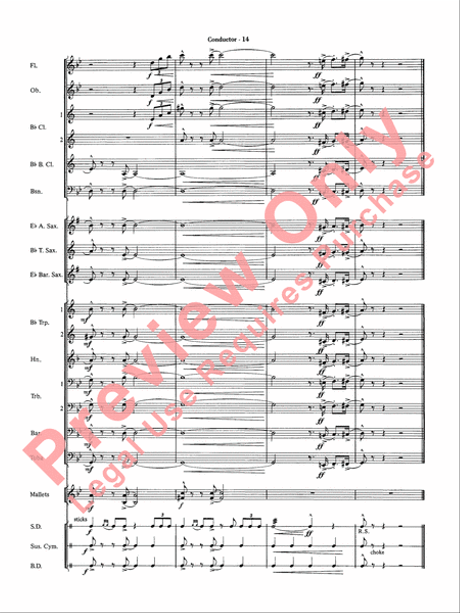 The Pink Panther Concert Band scores gallery preview page 16