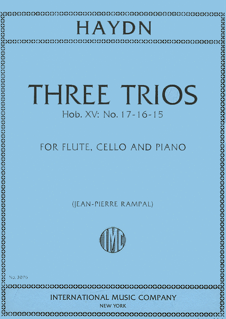 Three Trios (F,D,G) for Flute, Cello & Piano (RAMPAL)