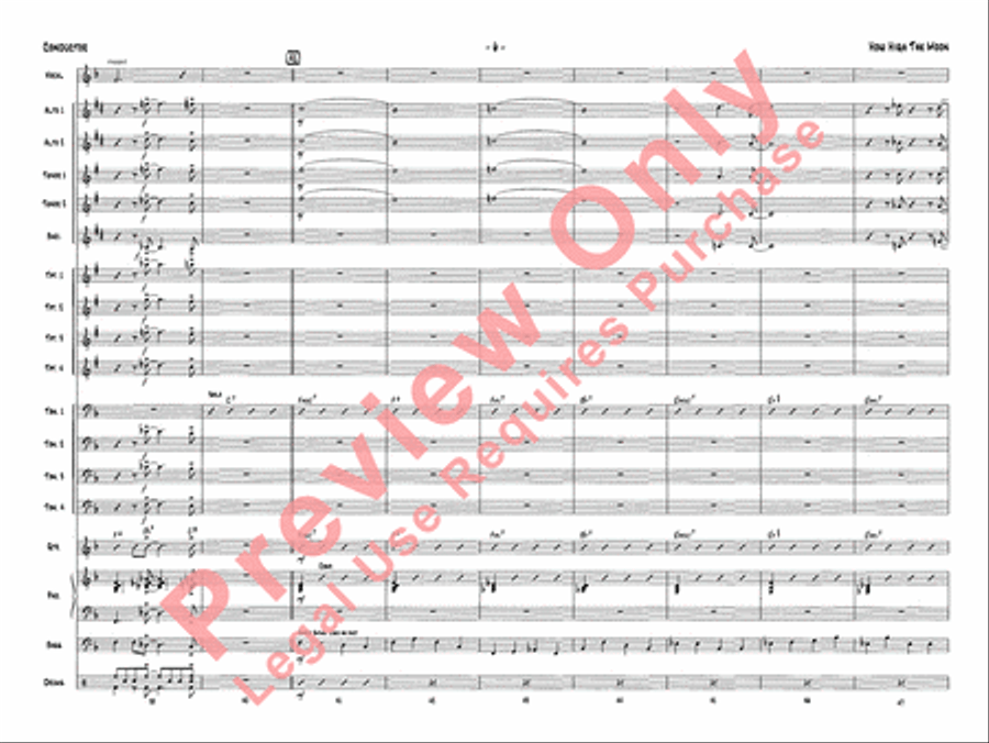 How High the Moon How High the Moon Jazz Ensemble scores gallery preview page 9