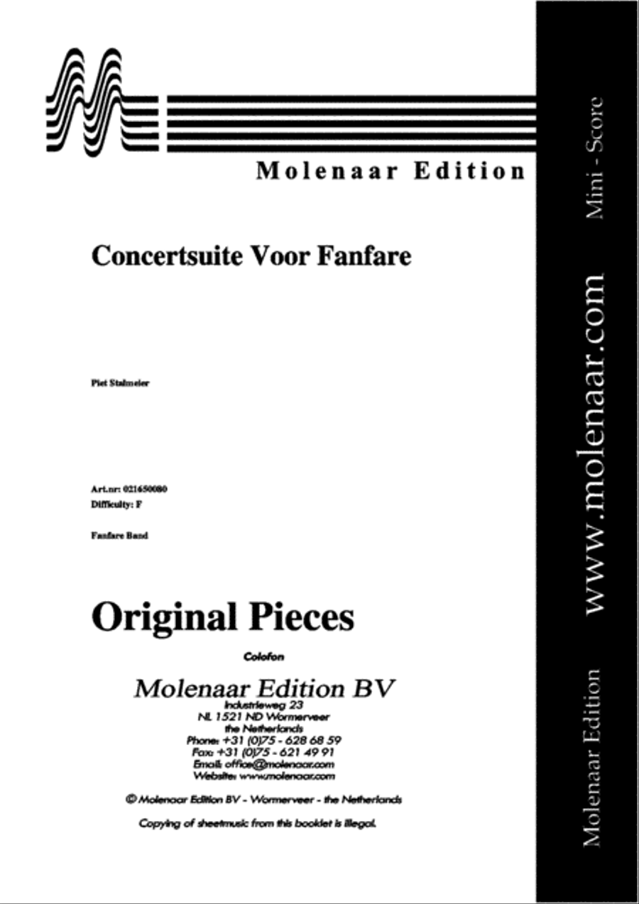 Concertsuite voor Fanfare Concert Band scores gallery preview page 2