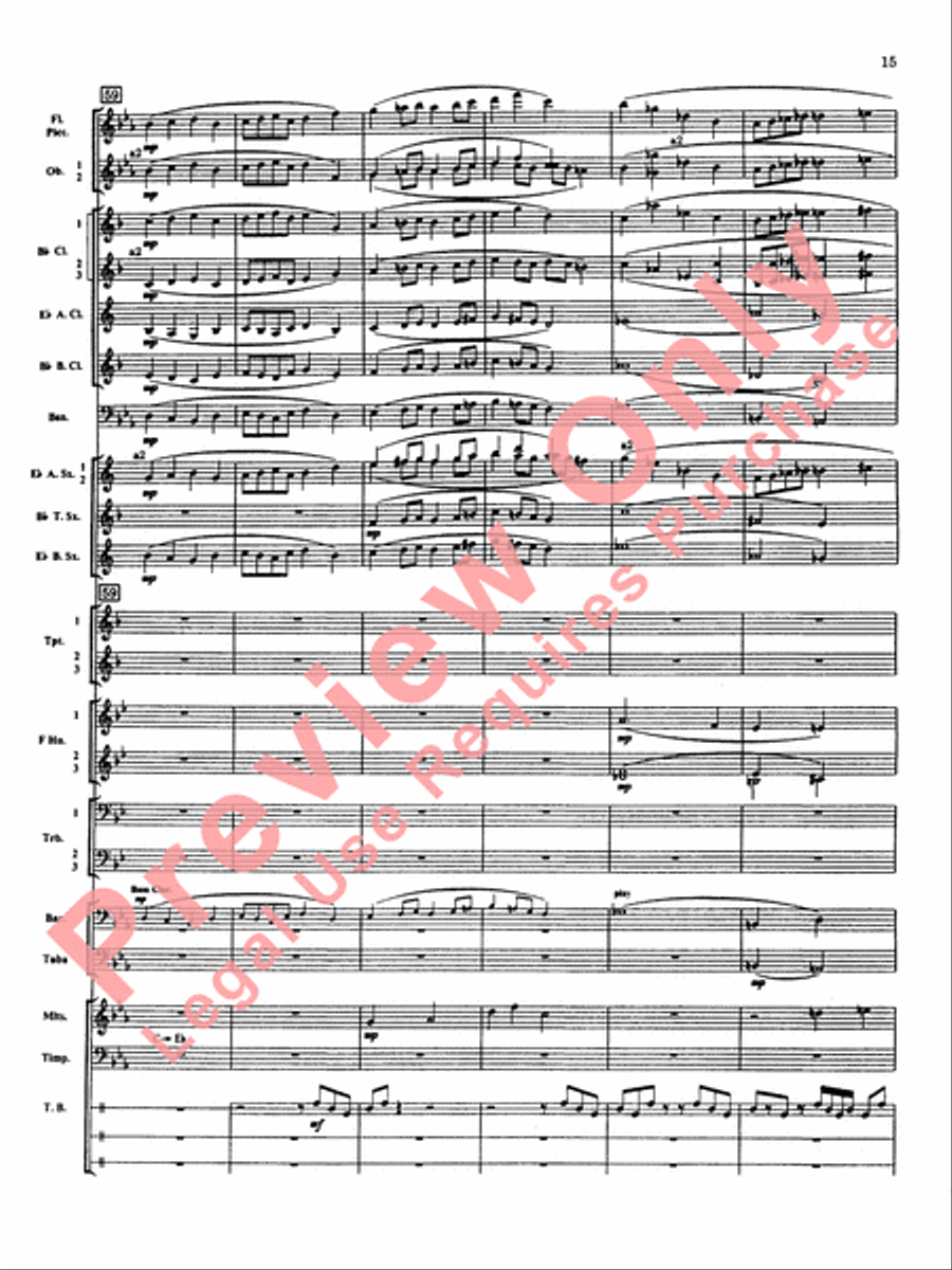 Percussion Mystique Concert Band scores gallery preview page 16