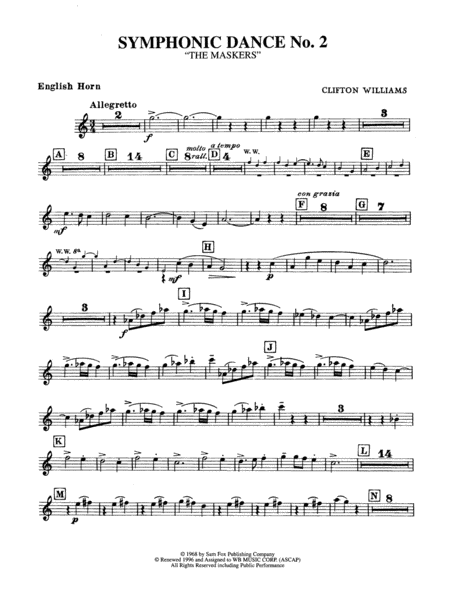 Symphonic Dance No. 2: English Horn