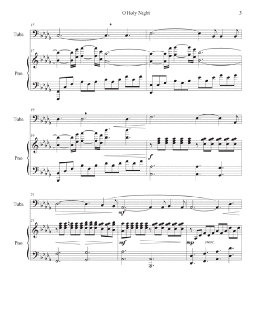 O Holy Night Piano scores gallery preview page 4