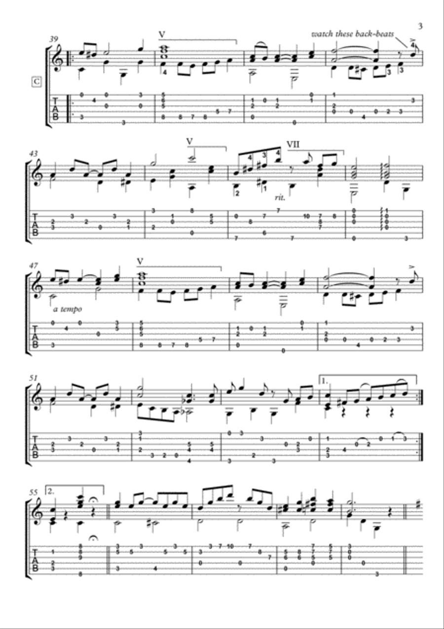 Ragtime fingerstyle Guitar by Scott Joplin Fingerpicking Guitar scores gallery preview page 3