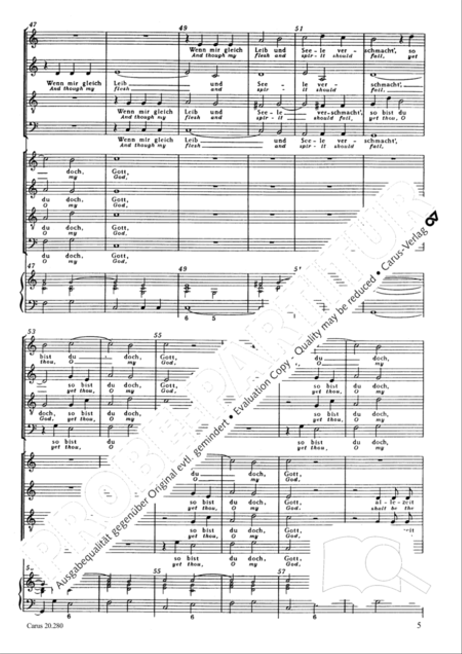Lord, if I have thee only (Herr, wenn ich nur dich habe) 4-Part scores gallery preview page 6