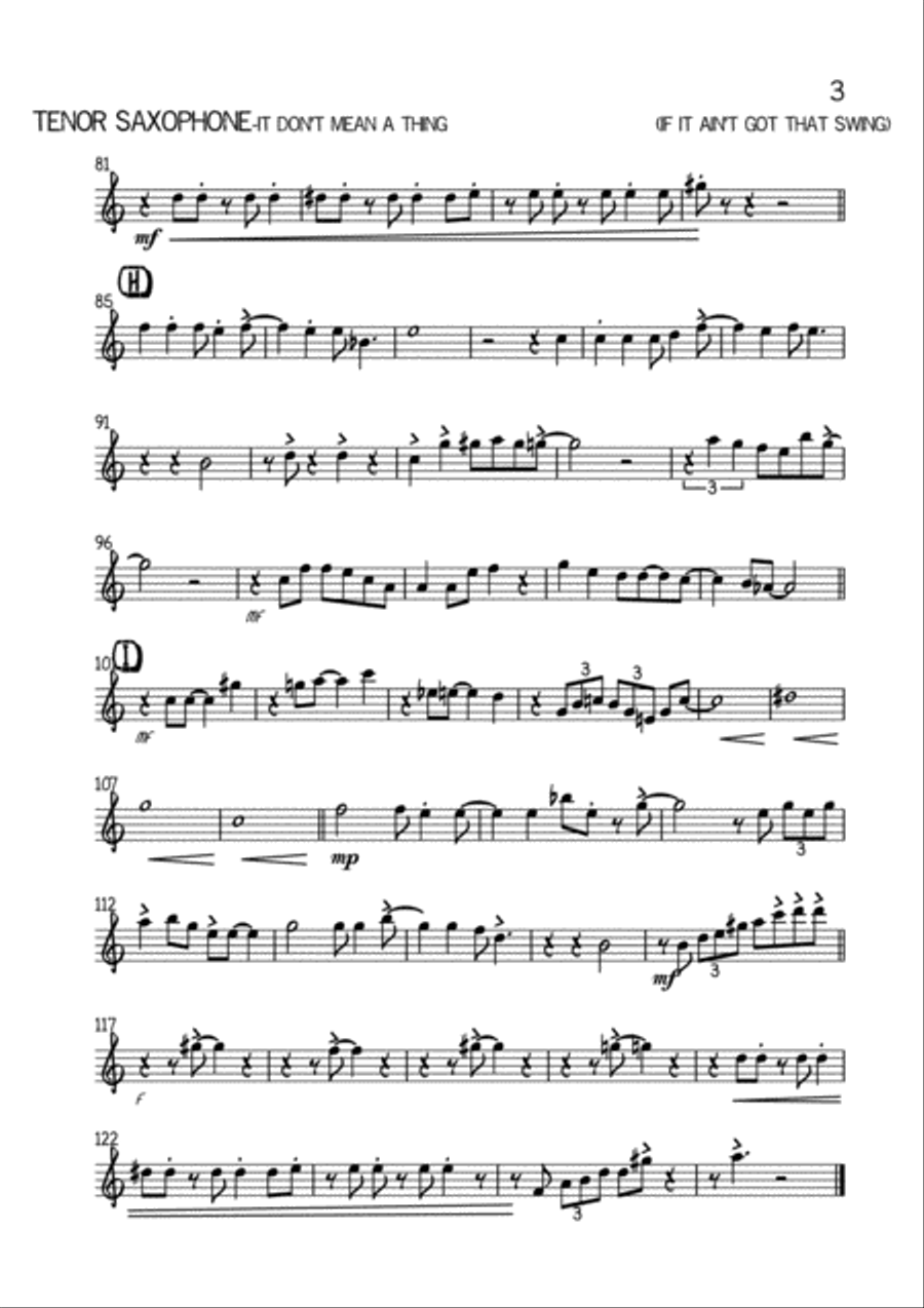It Don't Mean A Thing (If It Ain't Got That Swing) Woodwind Quartet scores gallery preview page 6