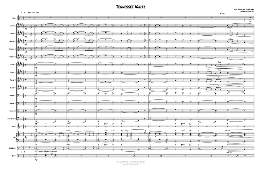 Tennessee Waltz Jazz Ensemble scores gallery preview page 1