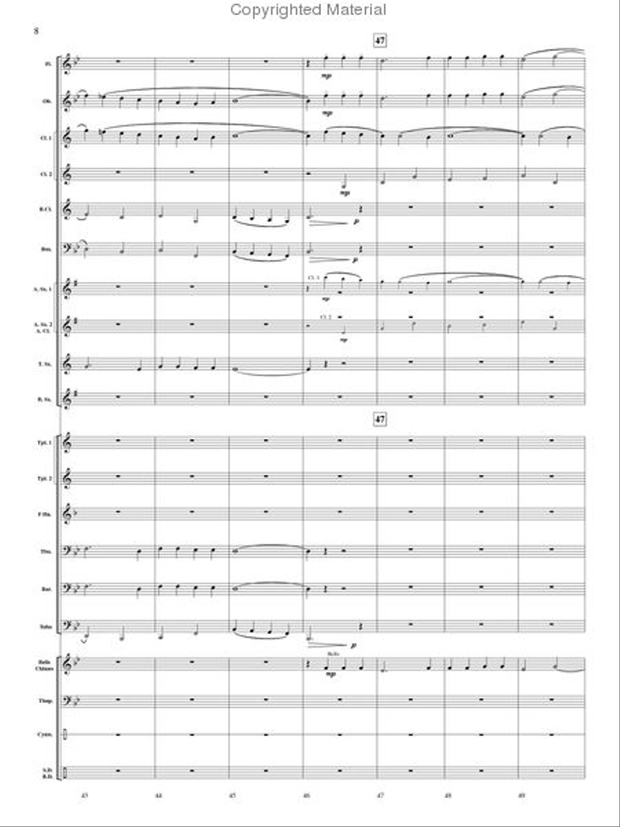 Swedish Hymn of Praise Concert Band scores gallery preview page 8