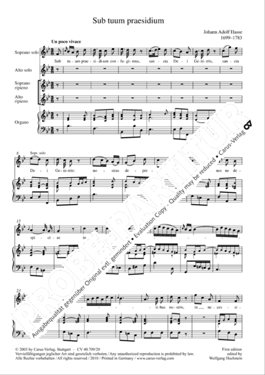Sub tuum praesidium in B SA scores gallery preview page 2