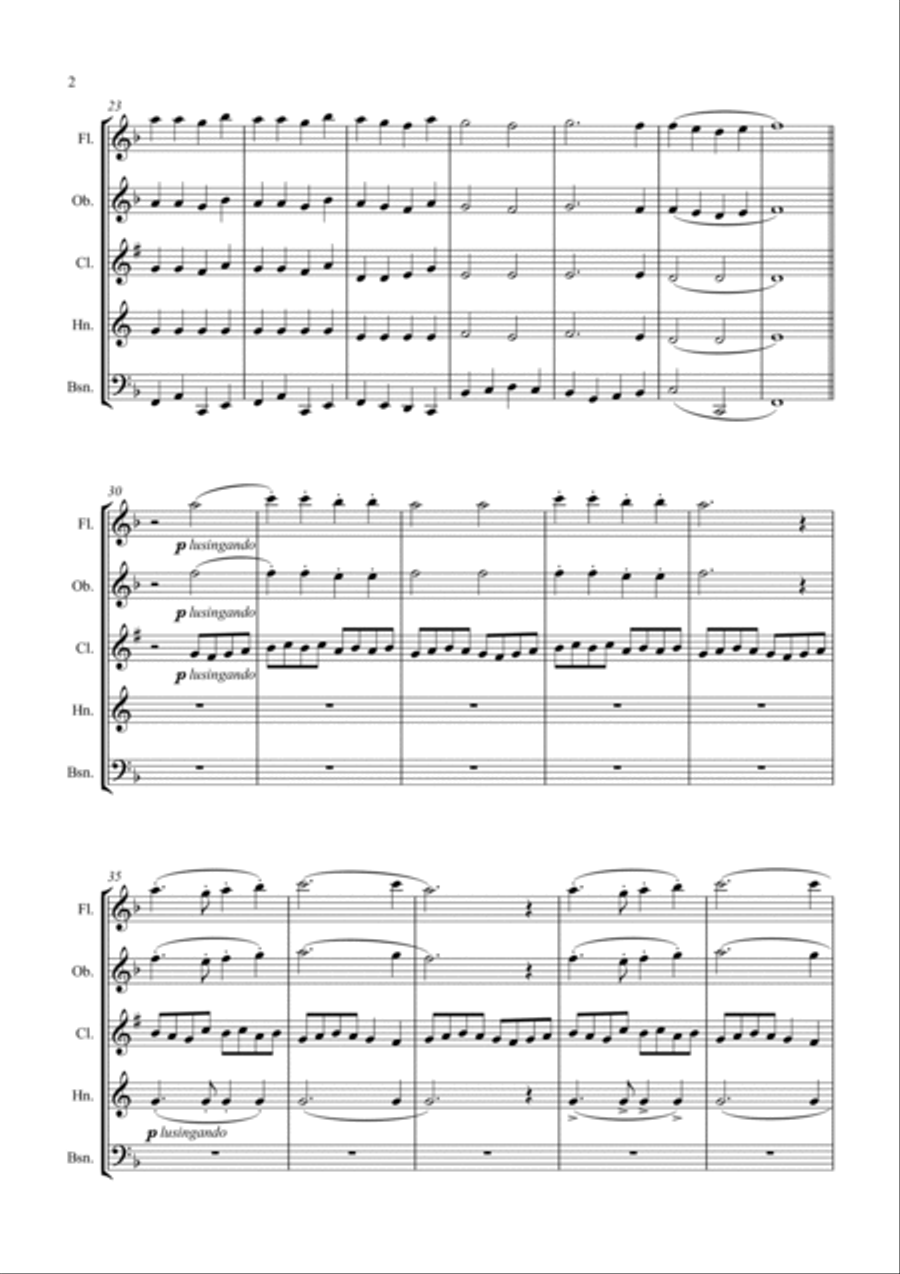 Liszt: Weihnachtsbaum (Christmas Tree) 1.Altes Weihnachtlied (An old Christmas Carol) - wind quintet Woodwind Quintet scores gallery preview page 2
