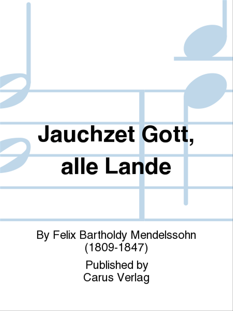 Jauchzet Gott, alle Lande