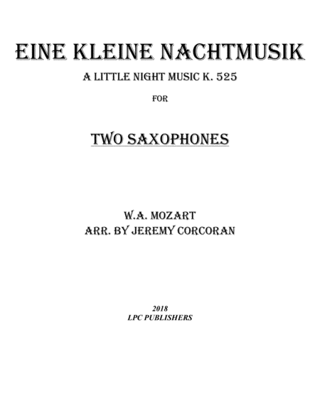 Eine Kleine Nachtmusik for Two Saxophones image number null