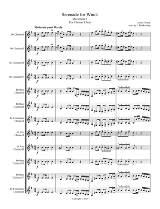 Serenade for Winds Movement 1 - for Clarinet Choir