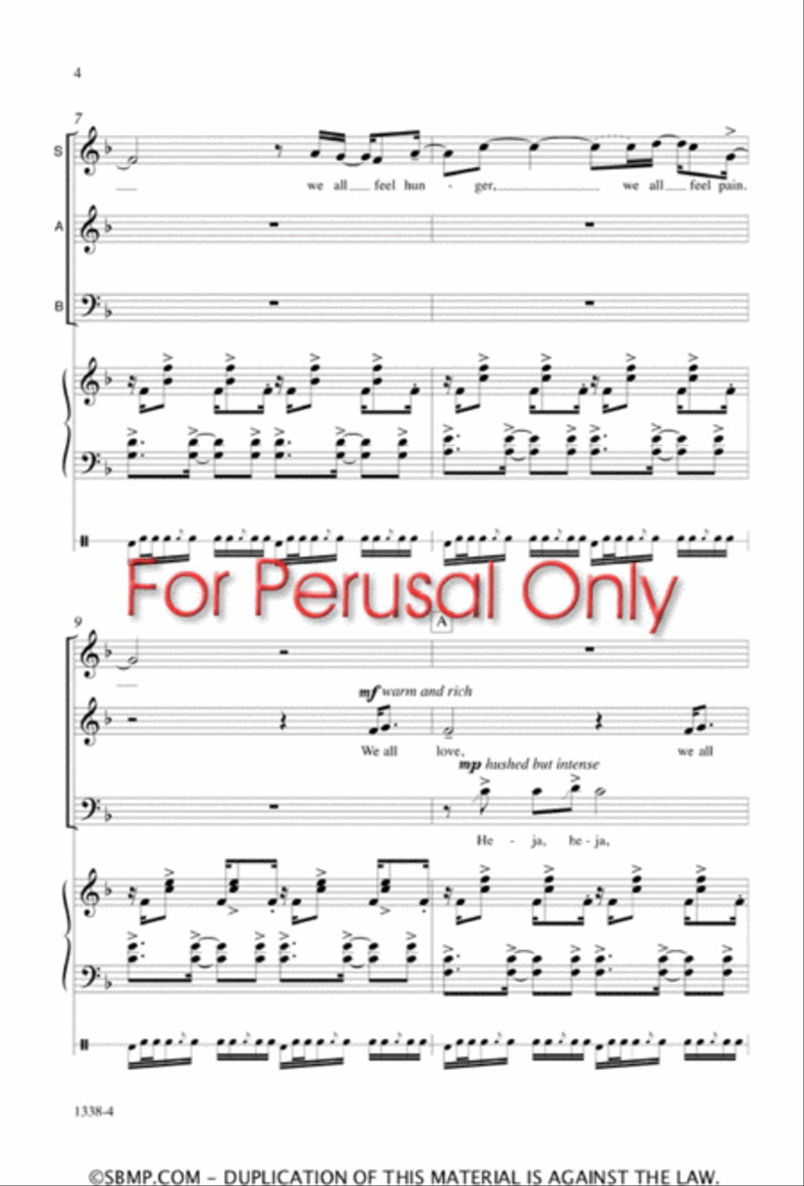 Sisi ni moja - SATB Octavo 4-Part scores gallery preview page 3