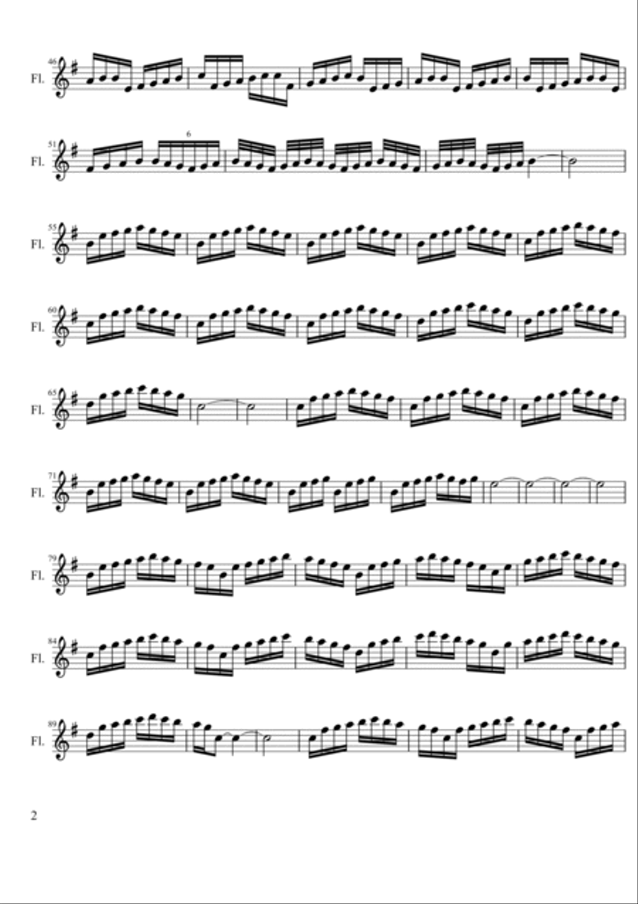 The Fantastic Monsieur (partita for flute) Flute Solo scores gallery preview page 2