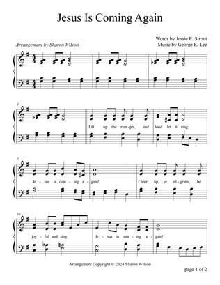 Jesus Is Coming Again (Two Octave, Early-Intermediate Piano Solo)