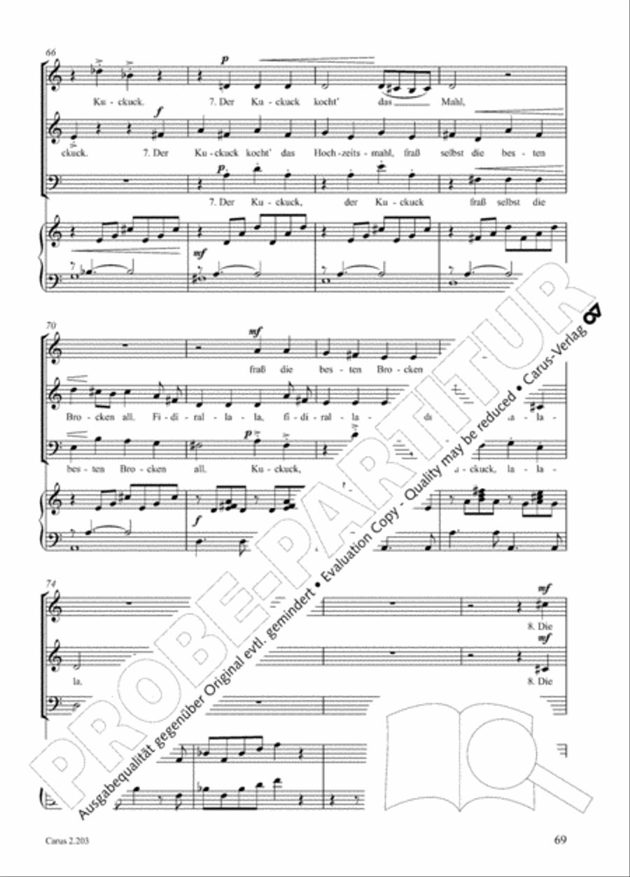 Loreley. Folk songs for choir (Loreley. Volkslieder fur Chor) Choir scores gallery preview page 76