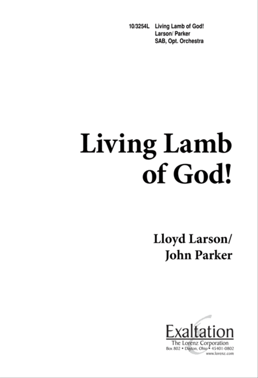 Living Lamb of God! Living Lamb of God! 3-Part scores gallery preview page 1