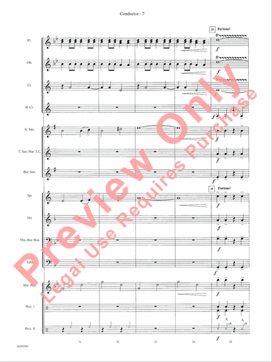 The Sound and the Fury Concert Band scores gallery preview page 10