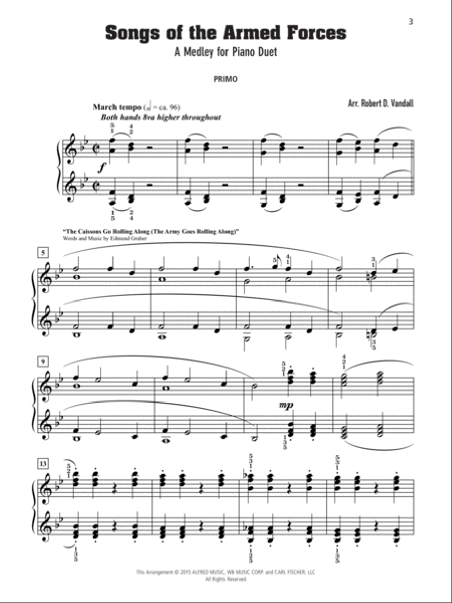 Songs of the Armed Forces Small Ensemble scores gallery preview page 3