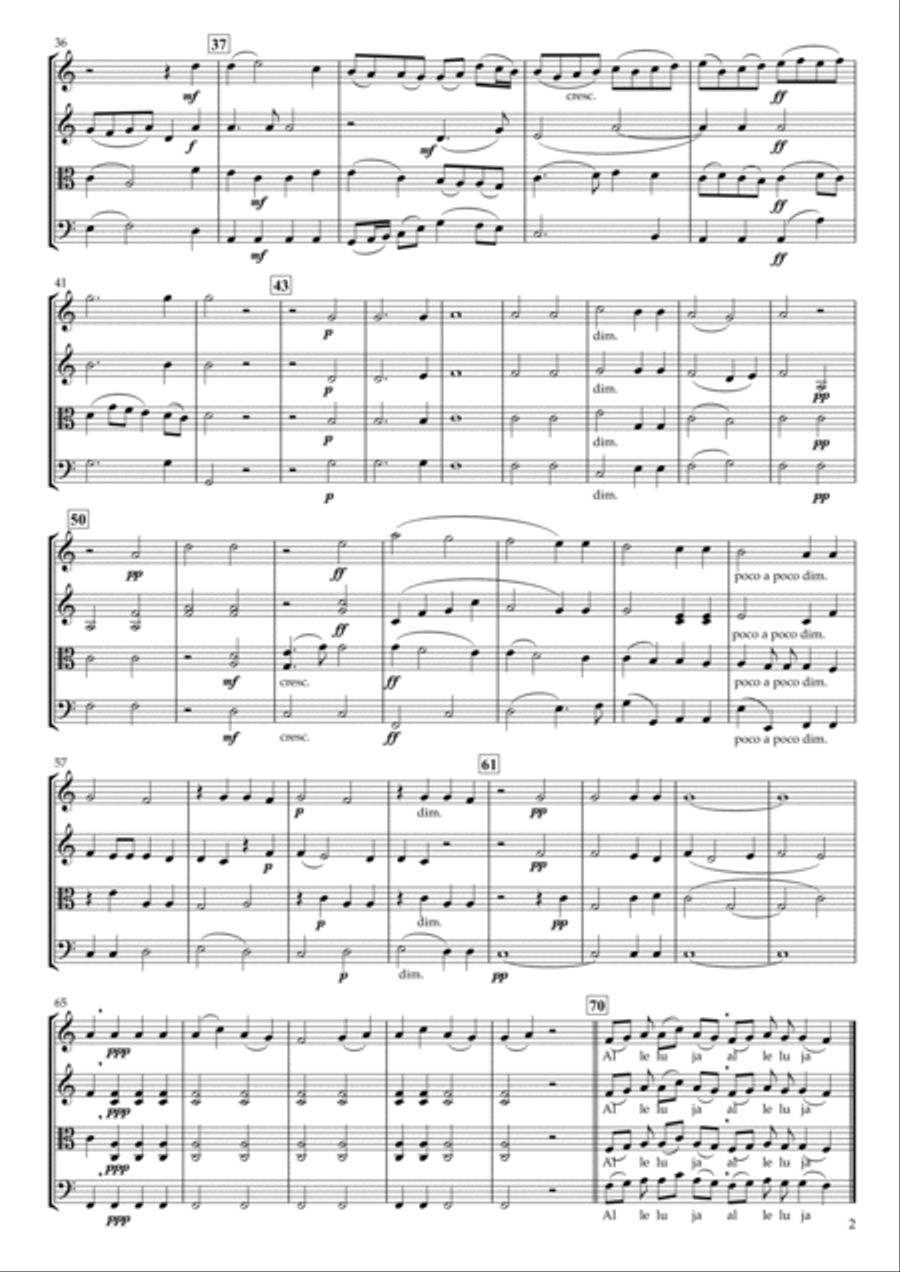 'Os justi' WAB 30 for String Quartet String Quartet scores gallery preview page 2