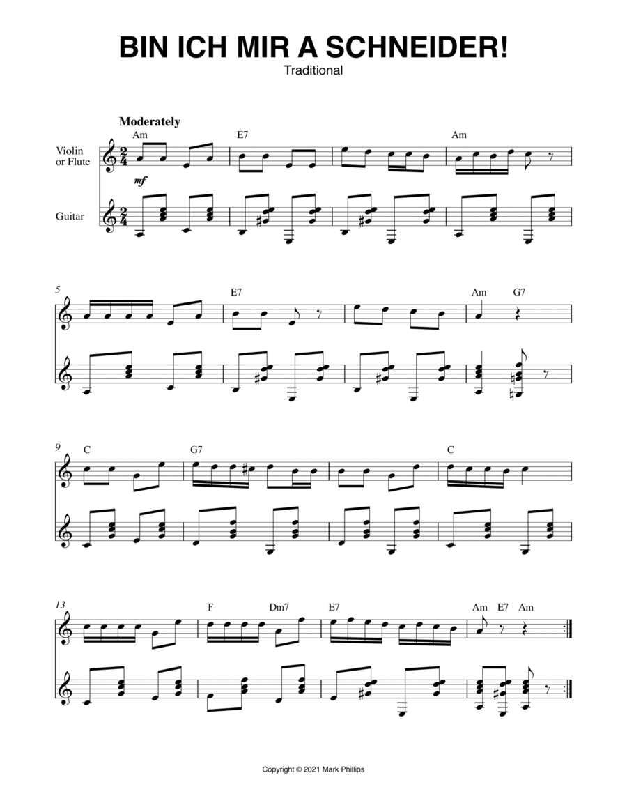 Bin Ich Mir A Schneider! String Duet scores gallery preview page 1