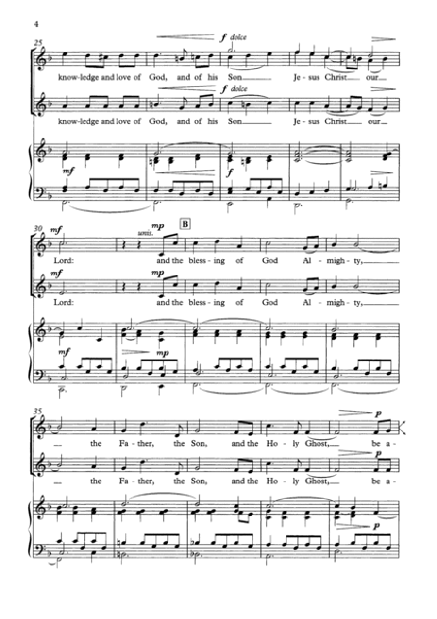 The Peace of God SSA scores gallery preview page 4