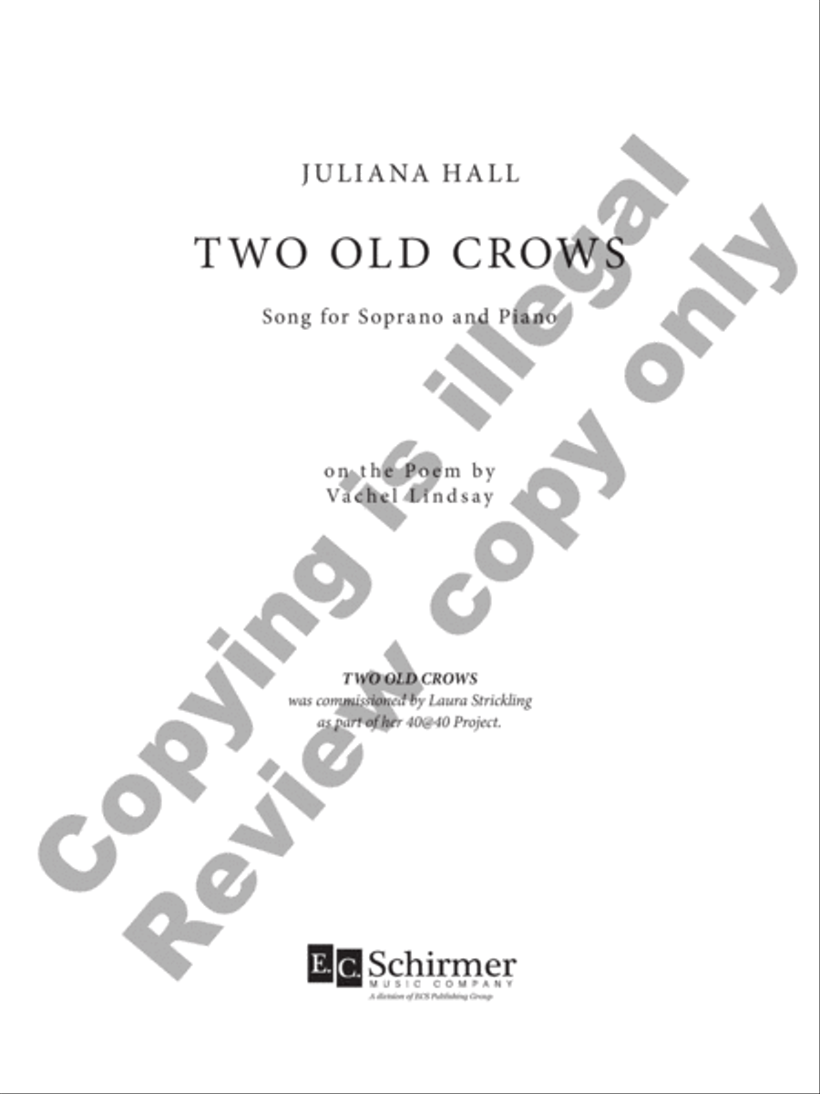 Two Old Crows Soprano Voice scores gallery preview page 2