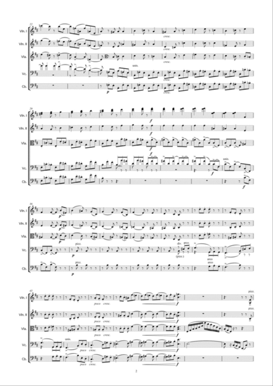 Tchaikovsky: The Seasons Op37 No.8 August (Harvest Song) String Orchestra scores gallery preview page 4