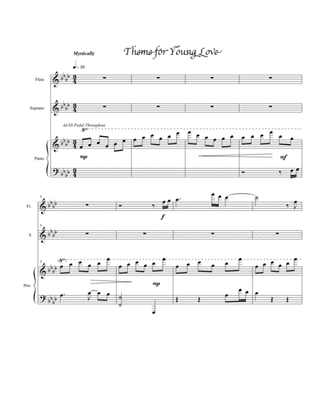 Theme for Young Love for Soprano, Flute, Piano image number null