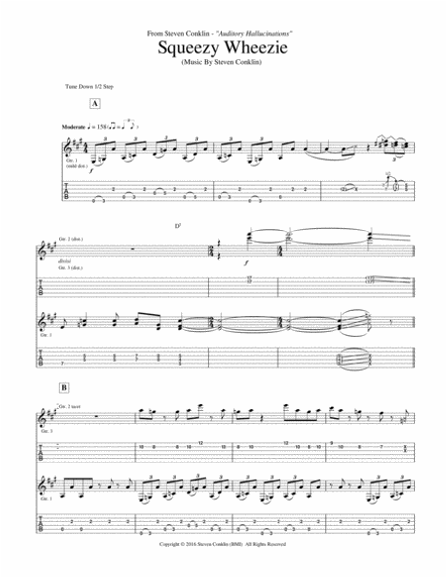 Squeezy Wheezie Electric Guitar scores gallery preview page 1