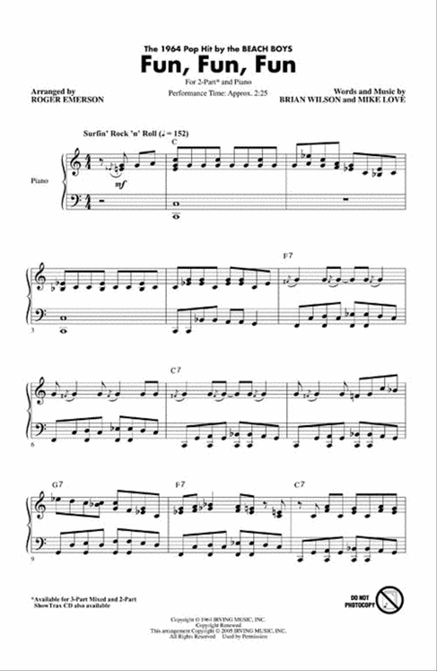 Fun, Fun, Fun 2-Part scores gallery preview page 2