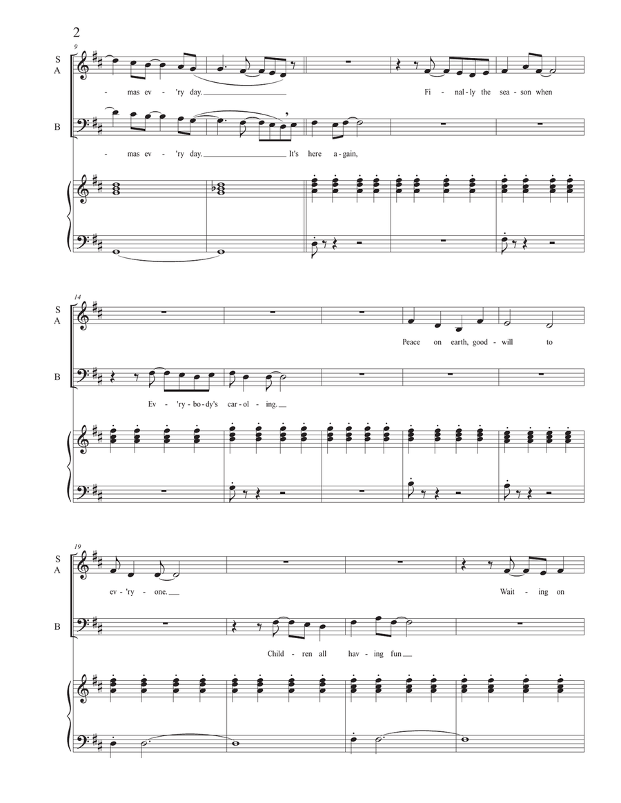 Christmas Every Day 3-Part scores gallery preview page 2