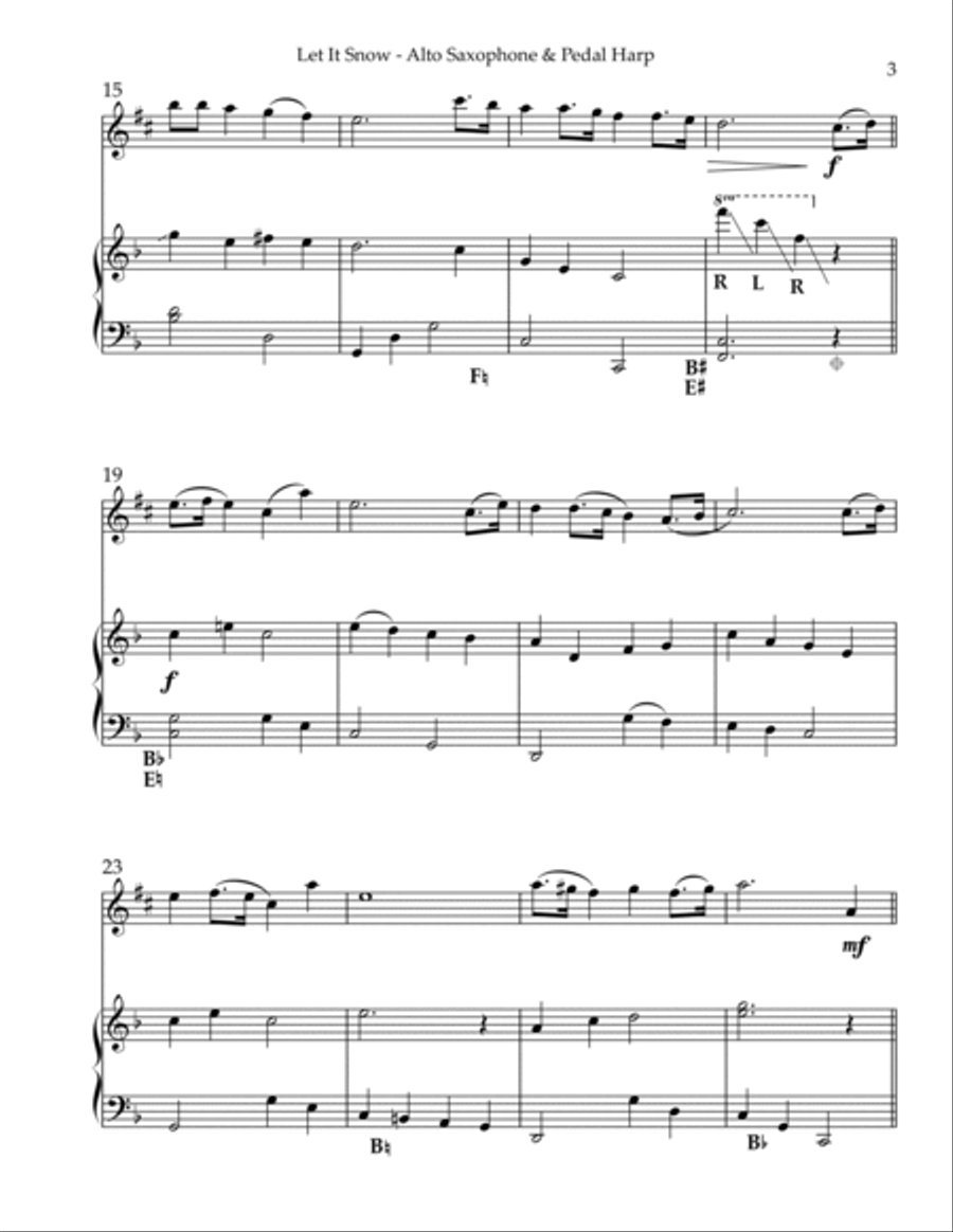 Let It Snow! Let It Snow! Let It Snow! Alto Saxophone scores gallery preview page 3