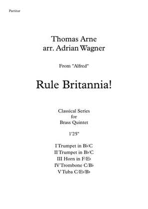 Book cover for "Rule Britannia!" (Brass Quintet) arr. Adrian Wagner