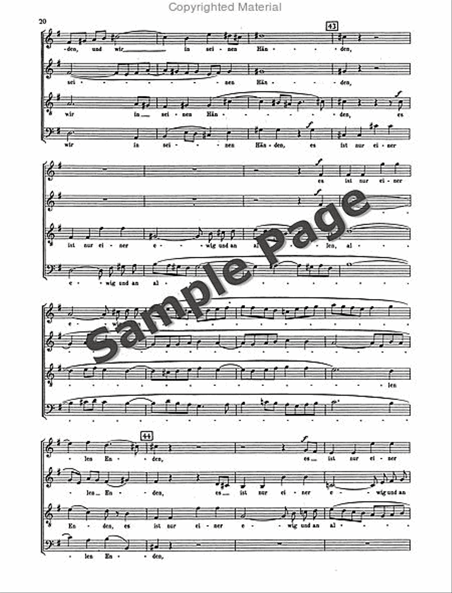 Vom Wesen Und Vergehen Op. 45 4-Part scores gallery preview page 21