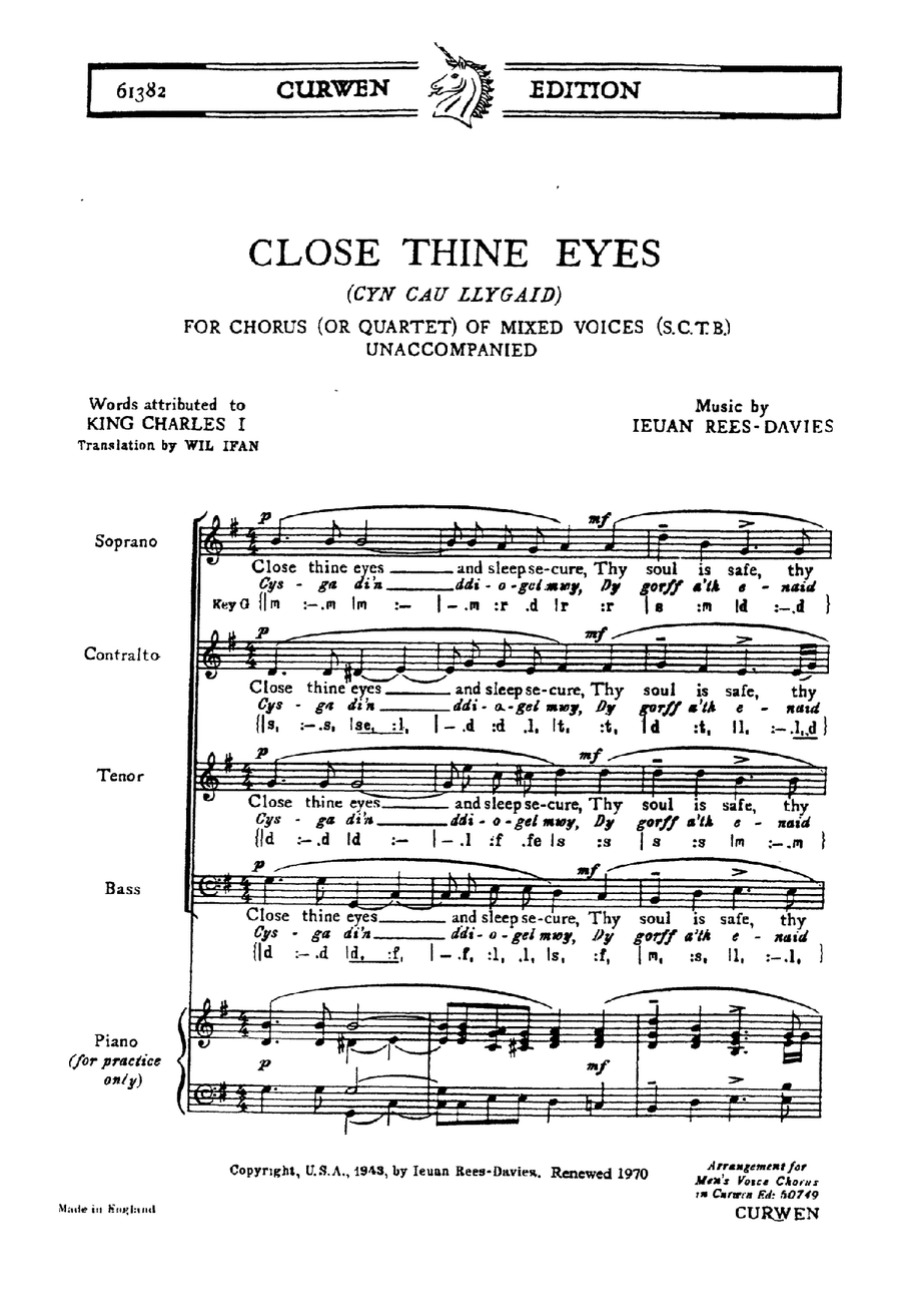Close Thine Eyes