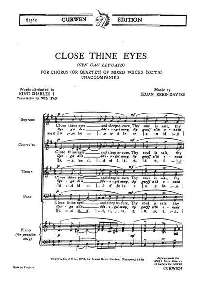 Close Thine Eyes