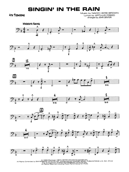 Singin' in the Rain: 4th Trombone