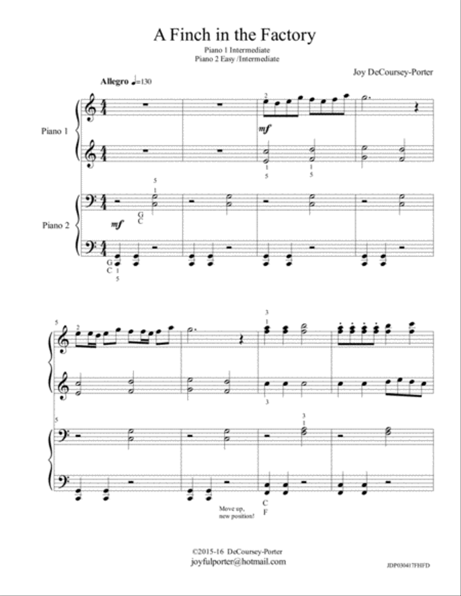 For Hands, Five Duets Piano Method scores gallery preview page 2
