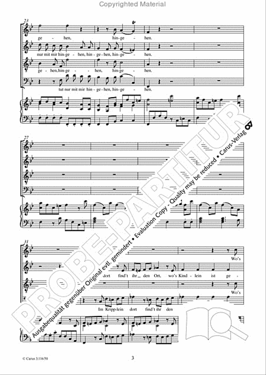 Lauft, ihr Hirten, allzugleich 4-Part scores gallery preview page 4