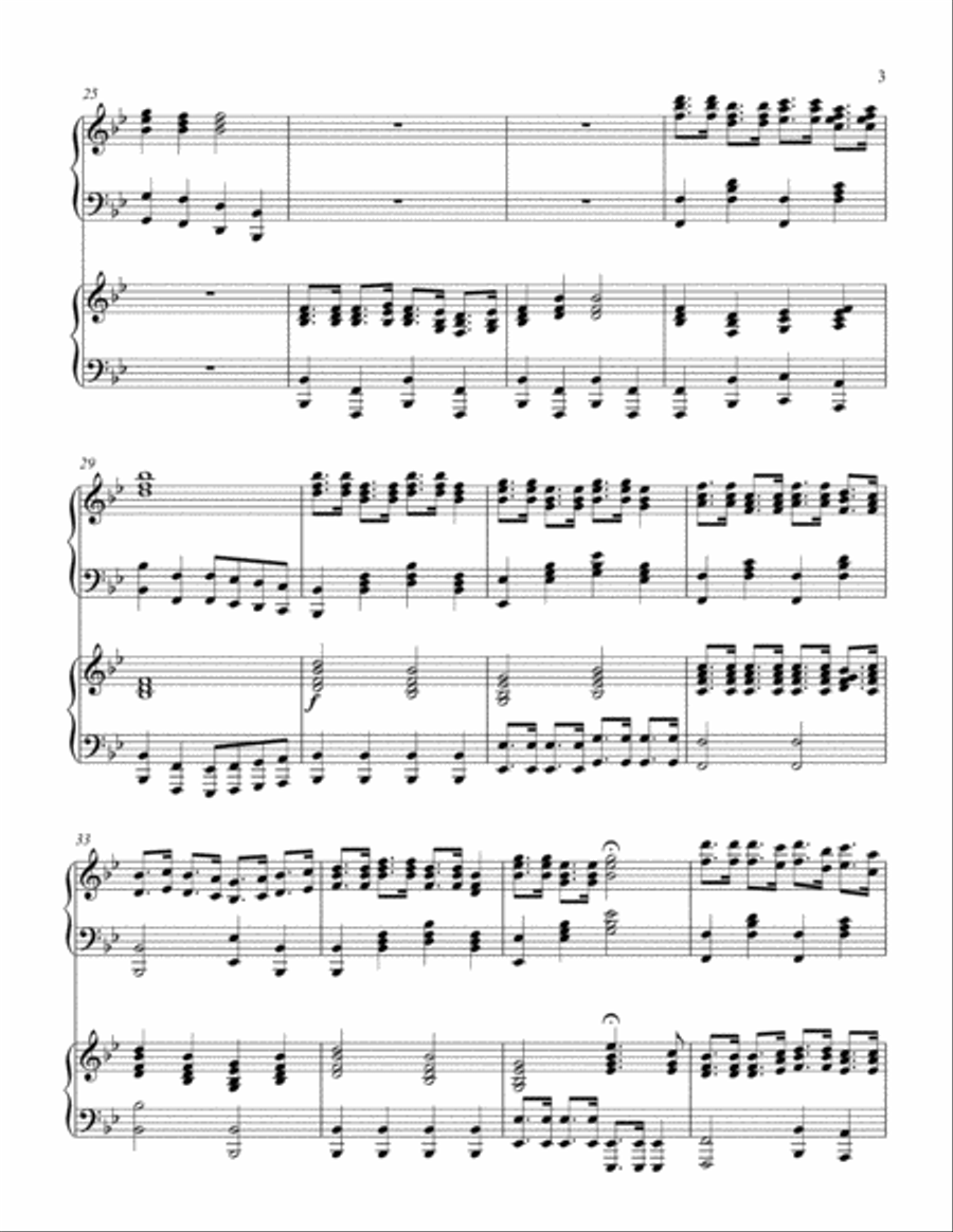 Leaning On God's Promises (2 piano duet) 2 Pianos, 4-Hands scores gallery preview page 4