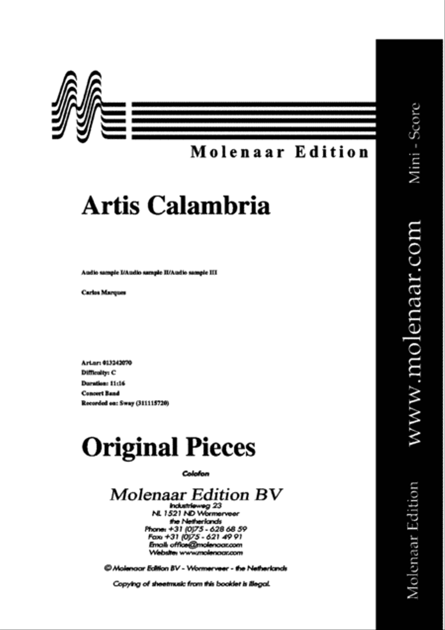 Artis Calambria Concert Band scores gallery preview page 2