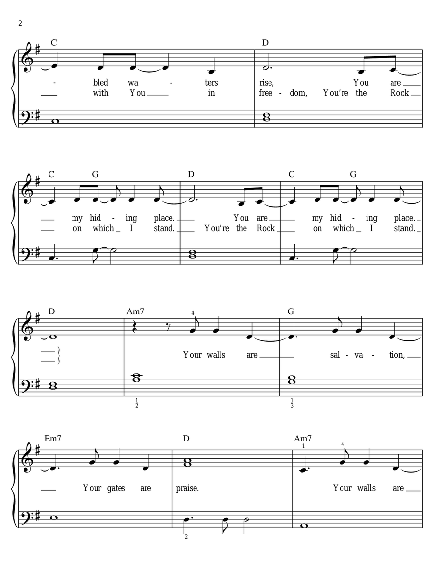 My Deliverer Easy Piano scores gallery preview page 2