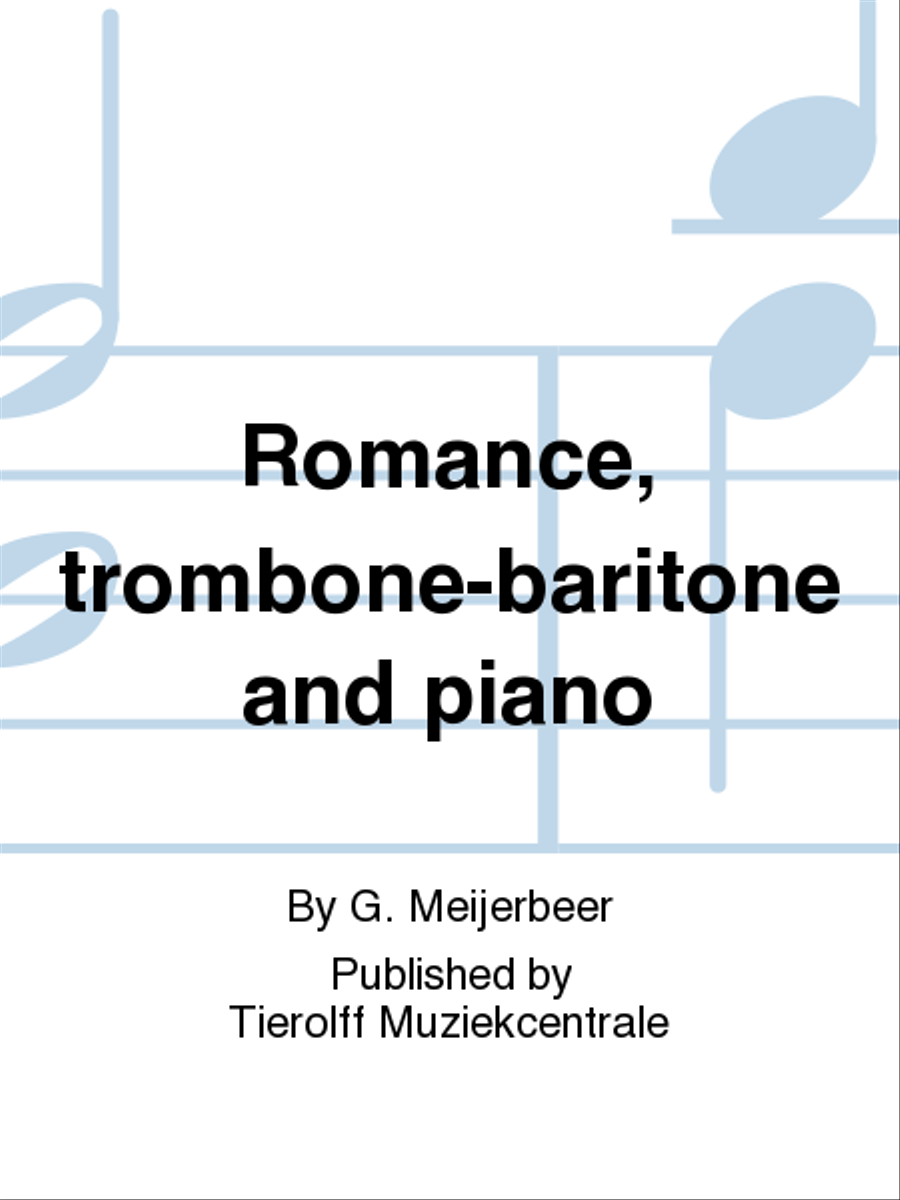 Romance, Trombone/Baritone/Euphonium & Piano Baritone Horn TC scores gallery preview page 1