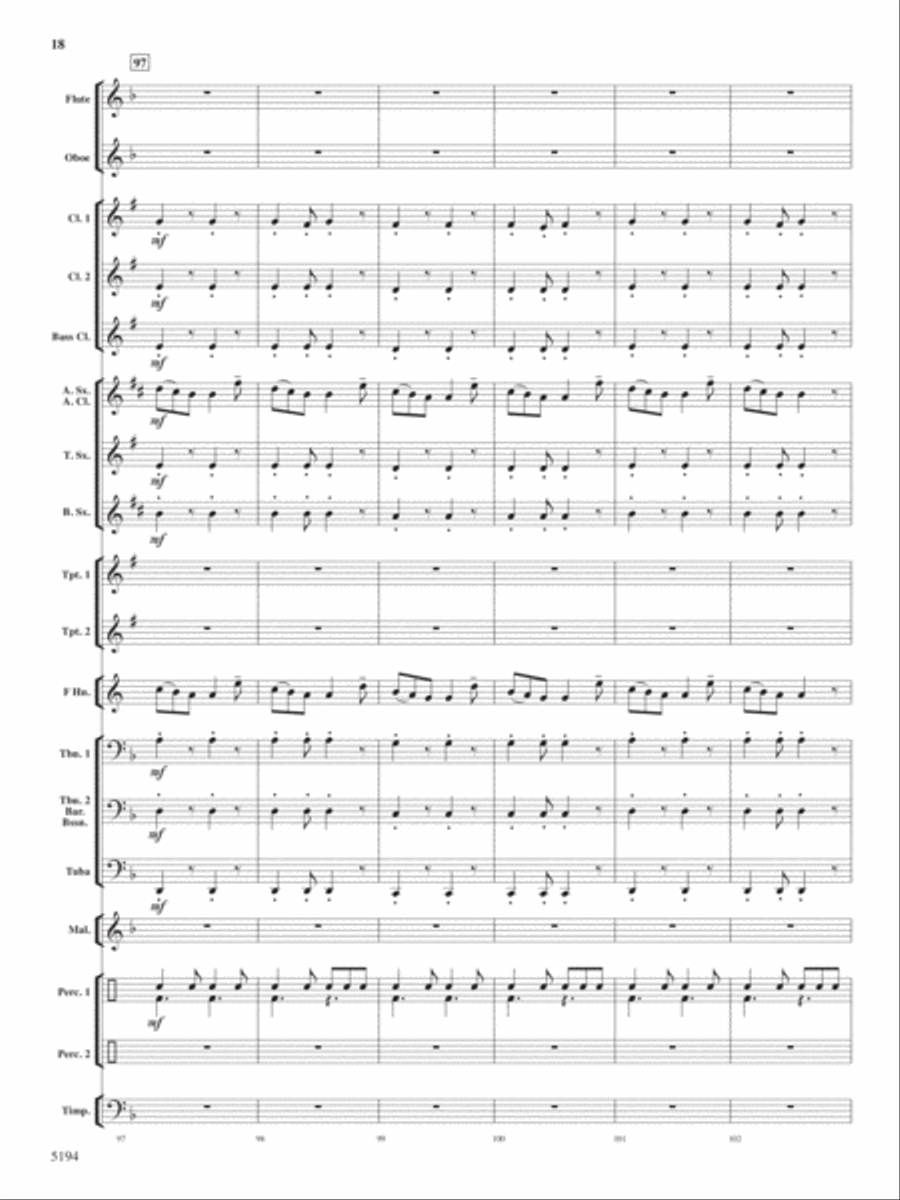 Under An Irish Sky Concert Band scores gallery preview page 17