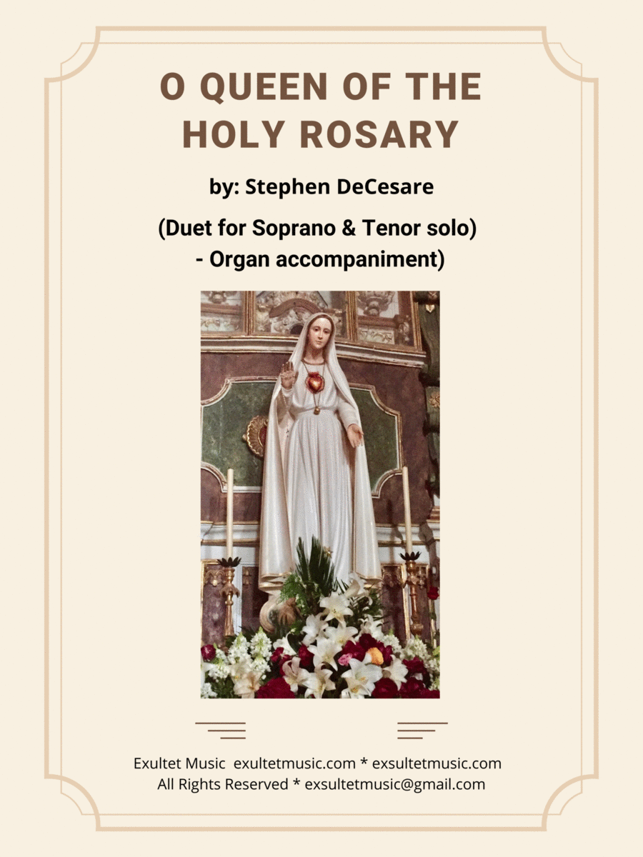 O Queen Of The Holy Rosary (Duet for Soprano and Tenor solo - Organ accompaniment) image number null
